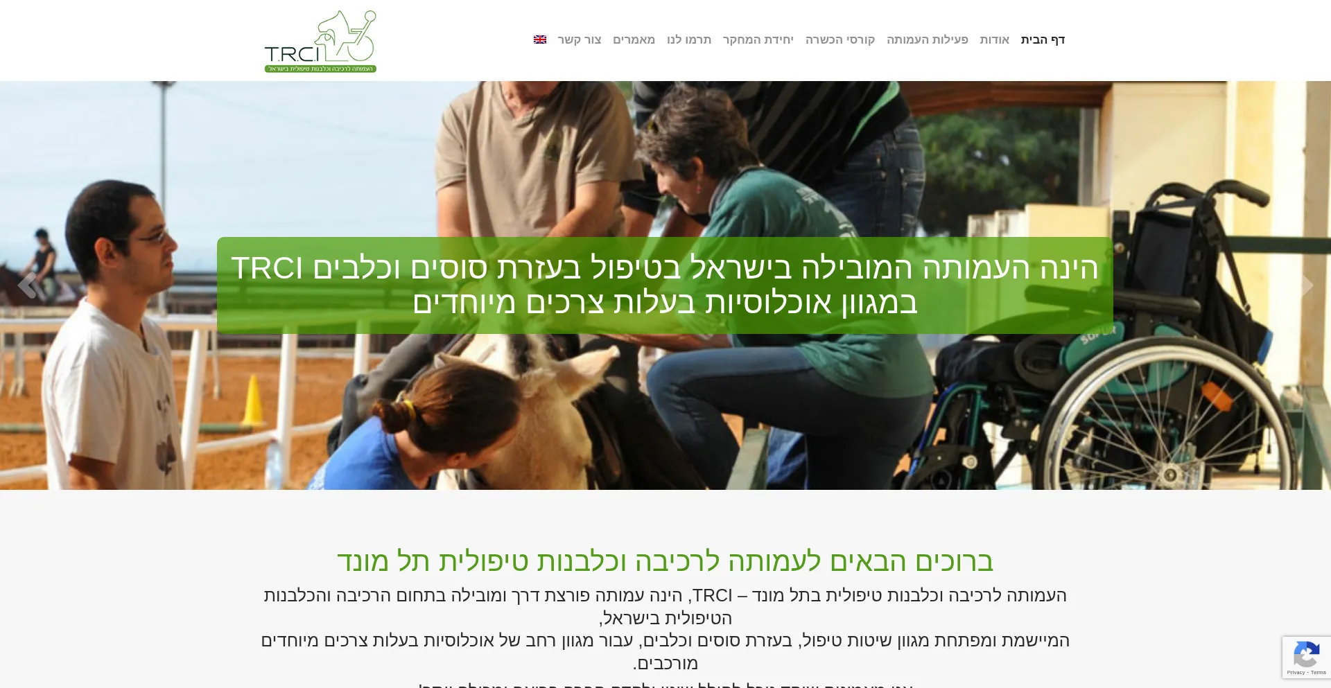 Website screenshot of Trci.org.il