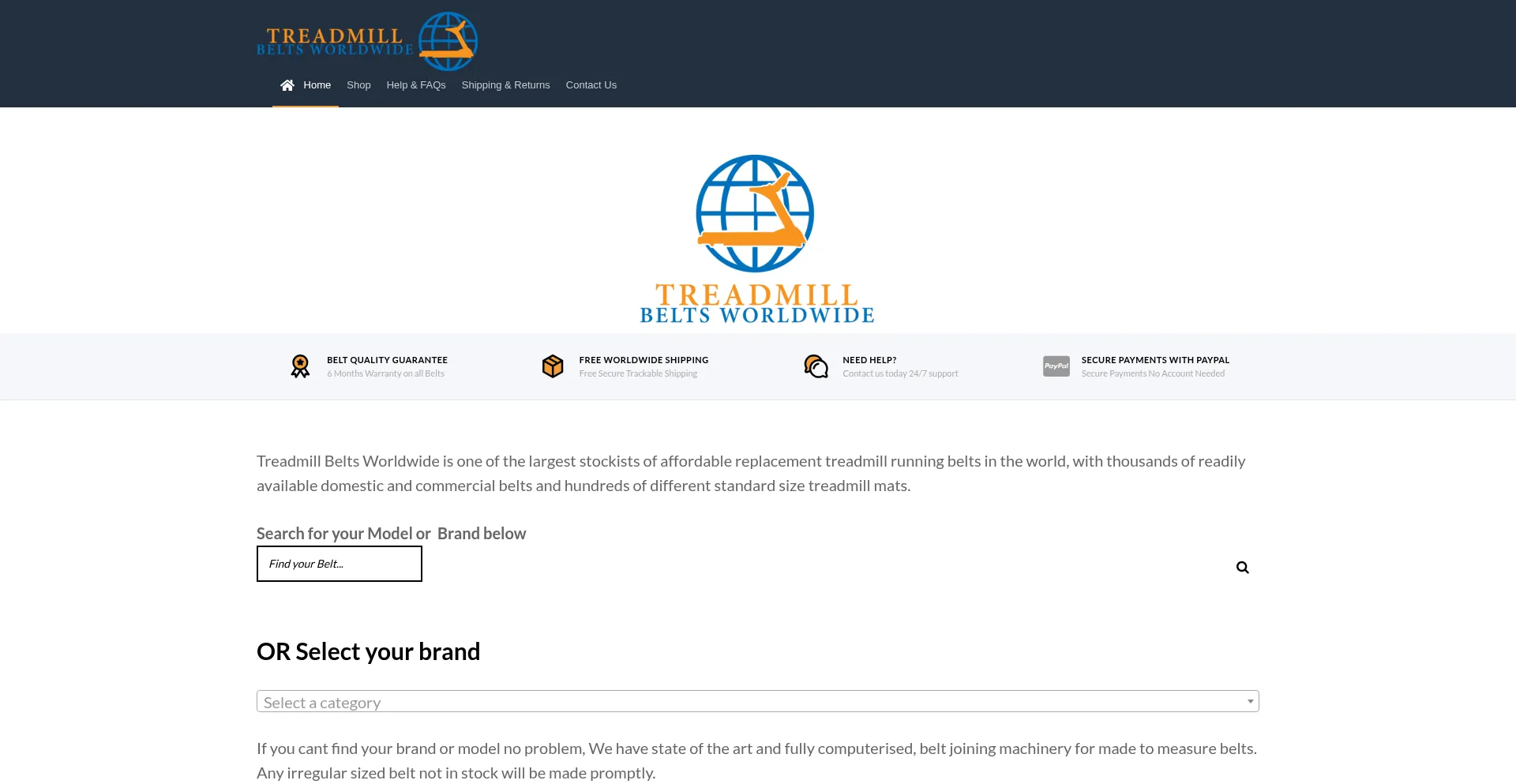 Treadmillbeltsworldwide.com