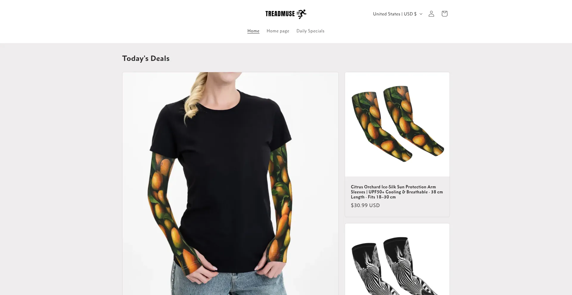 Website screenshot of Treadmuseltd.shop