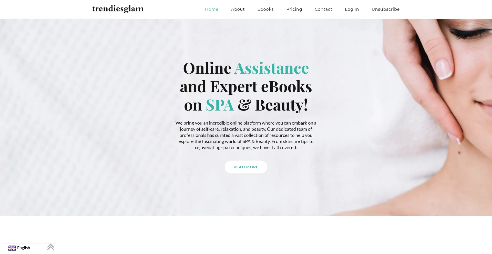 Website screenshot of Trendiesglam.com