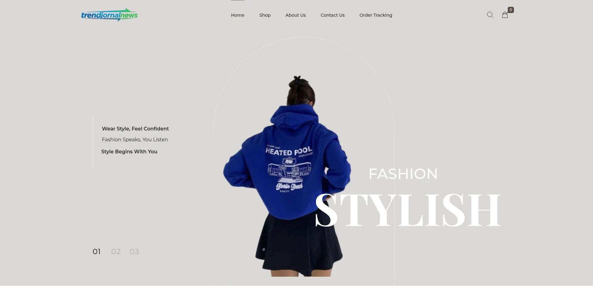 Website screenshot of Trendjornalnews.com