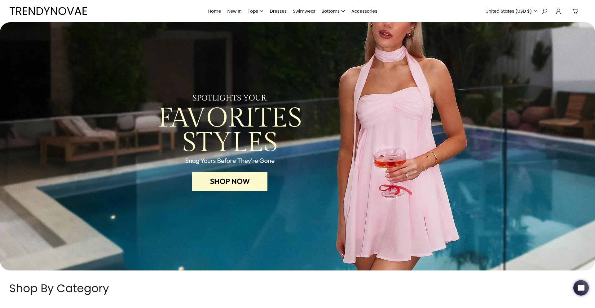 Website screenshot of Trendynovae.com