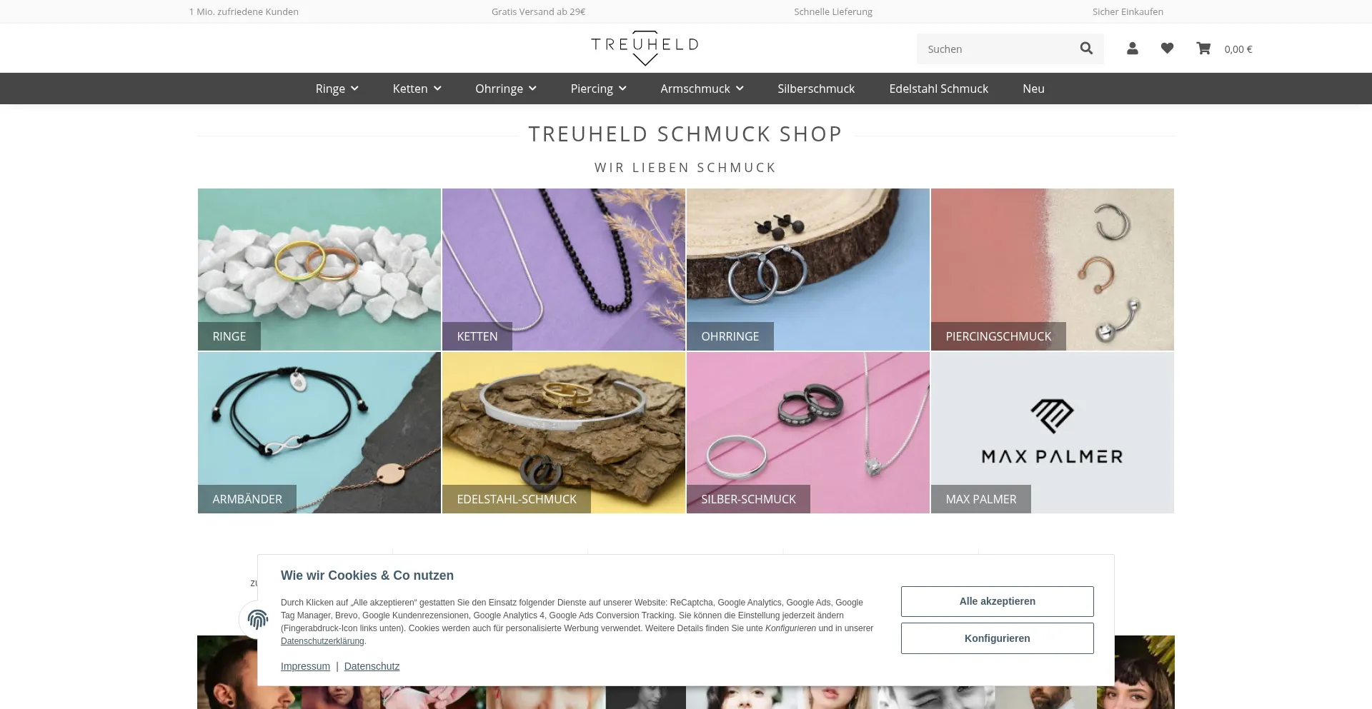 Website screenshot of Treuheld.com