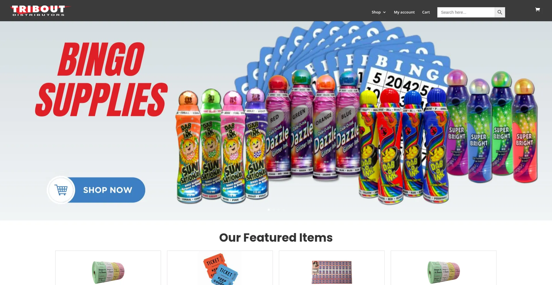 Website screenshot of Tribout.com