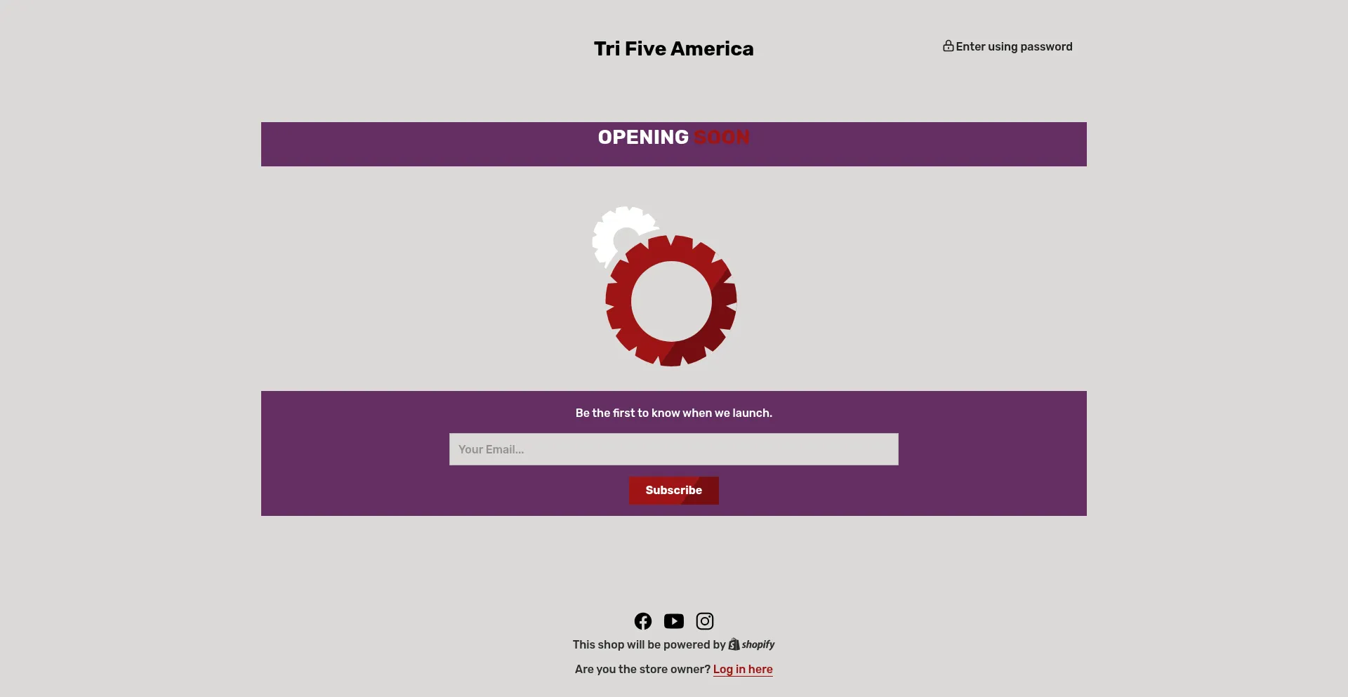 Website screenshot of Trifiveamerica.com