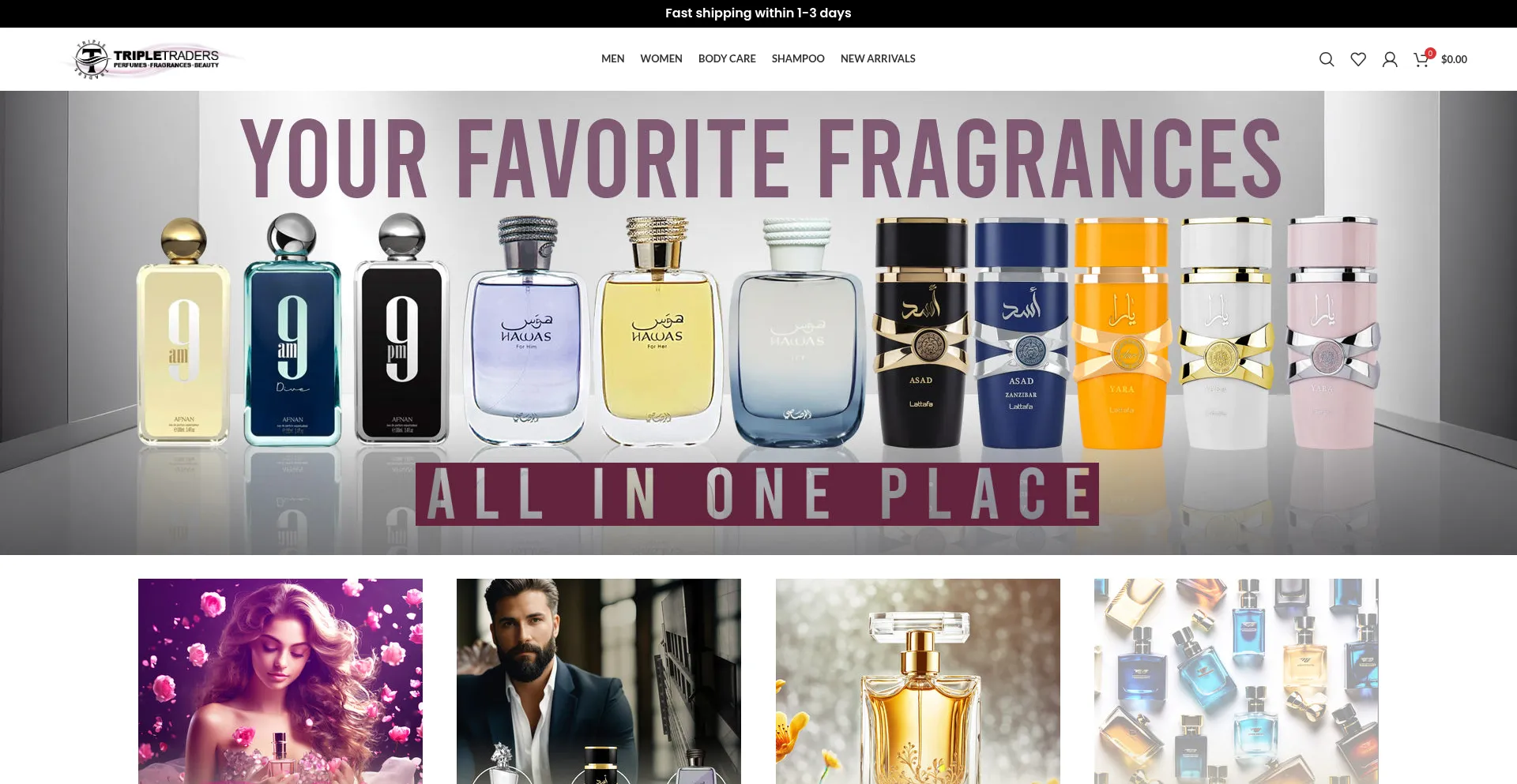 Website screenshot of Tripletradersmall.shop