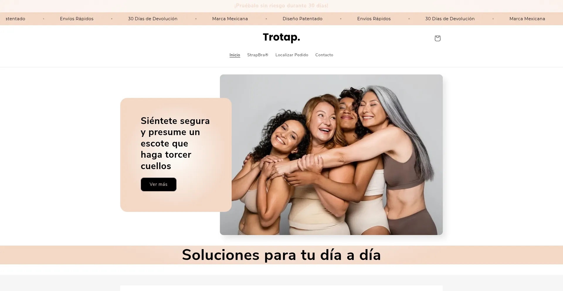 Website screenshot of Trotap.com