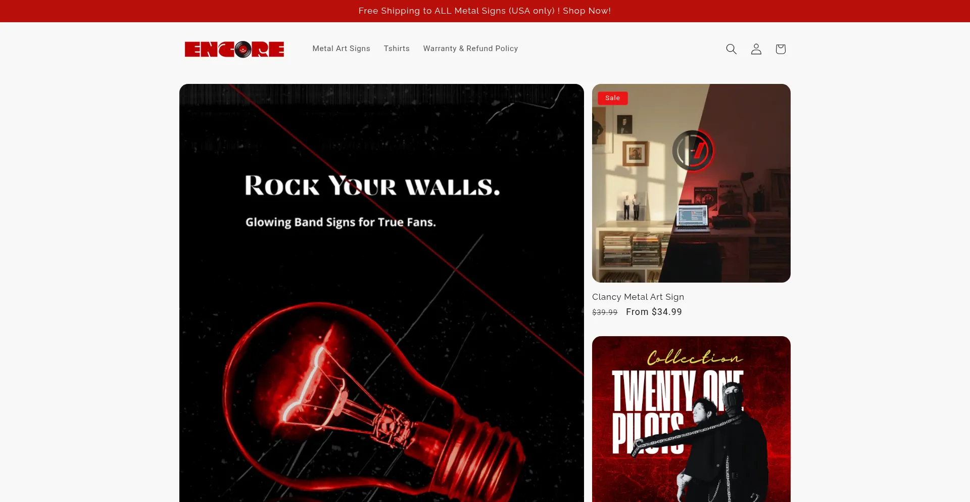 Website screenshot of Trueencore.com
