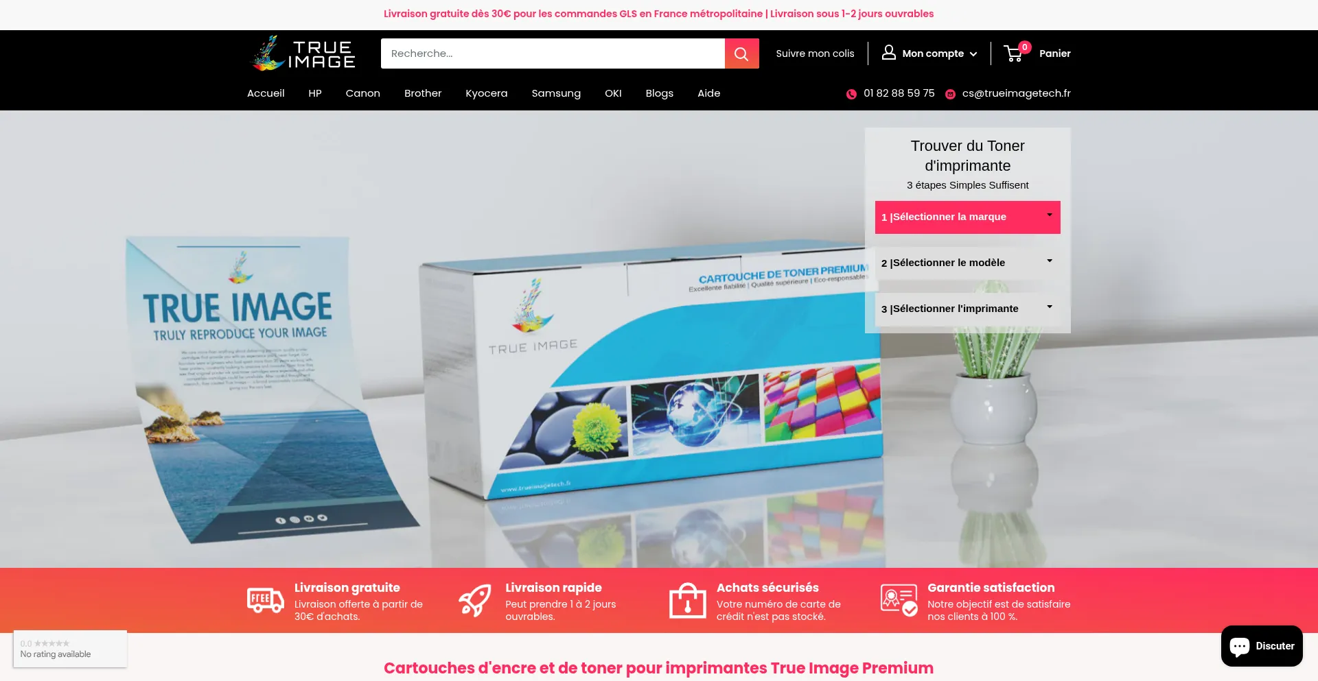 Website screenshot of Trueimagetech.fr