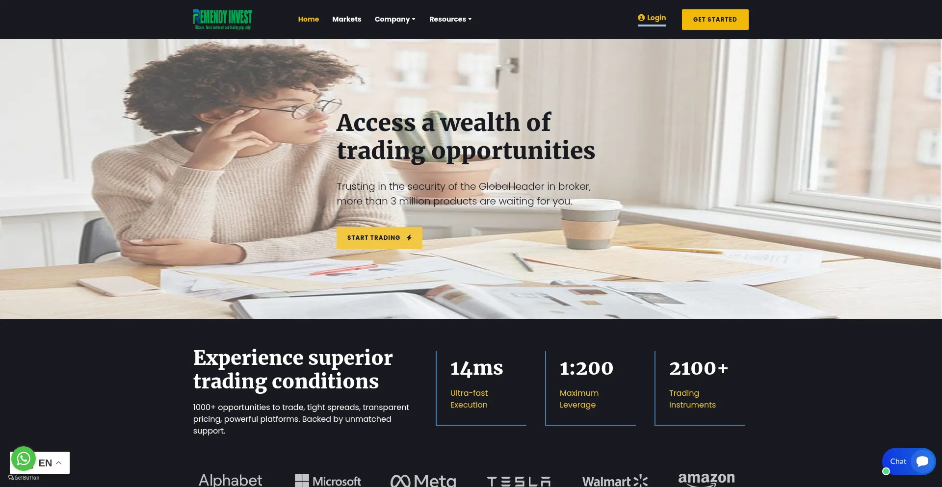 Website screenshot of Trustedearning.net