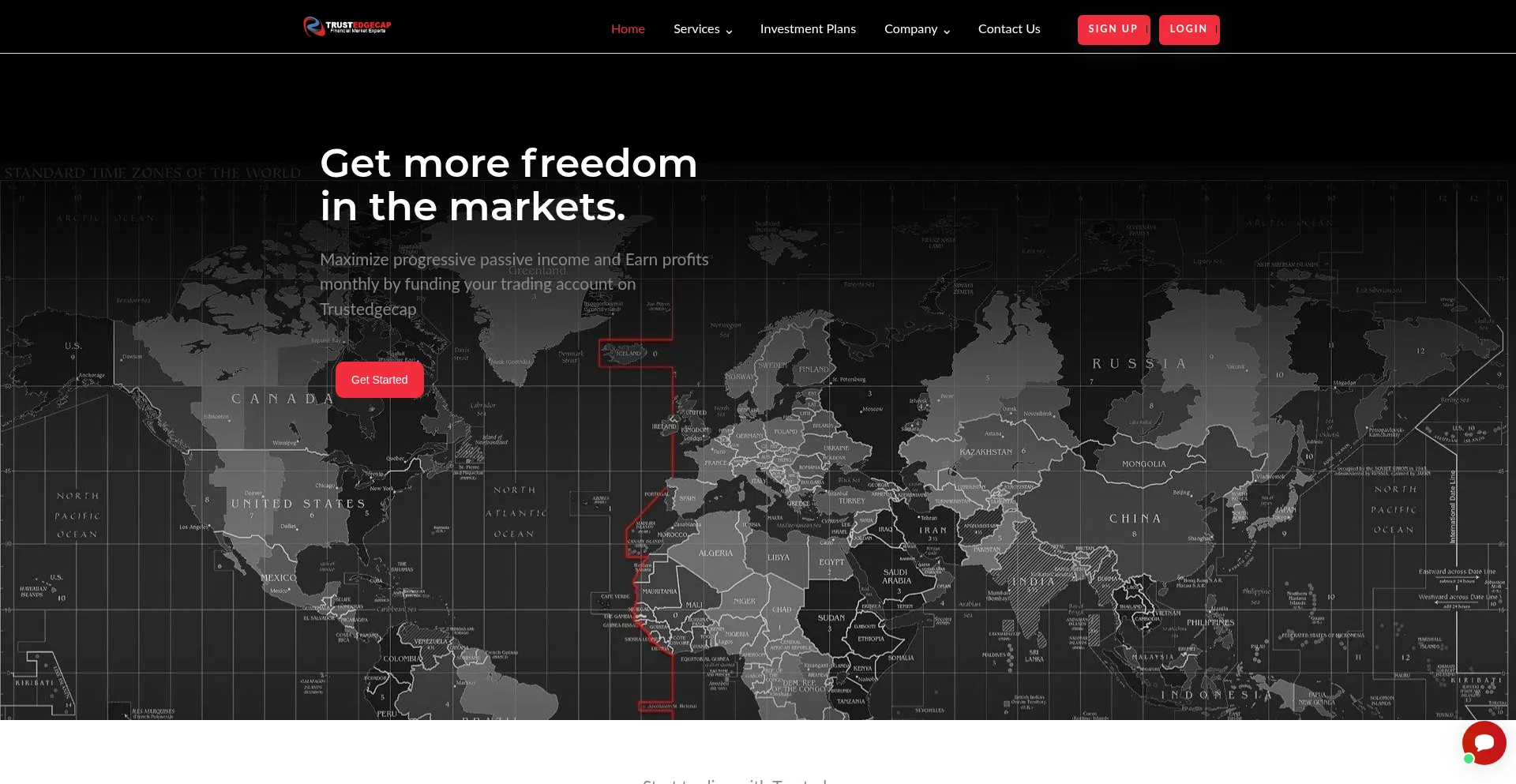 Website screenshot of Trustedgecap.com