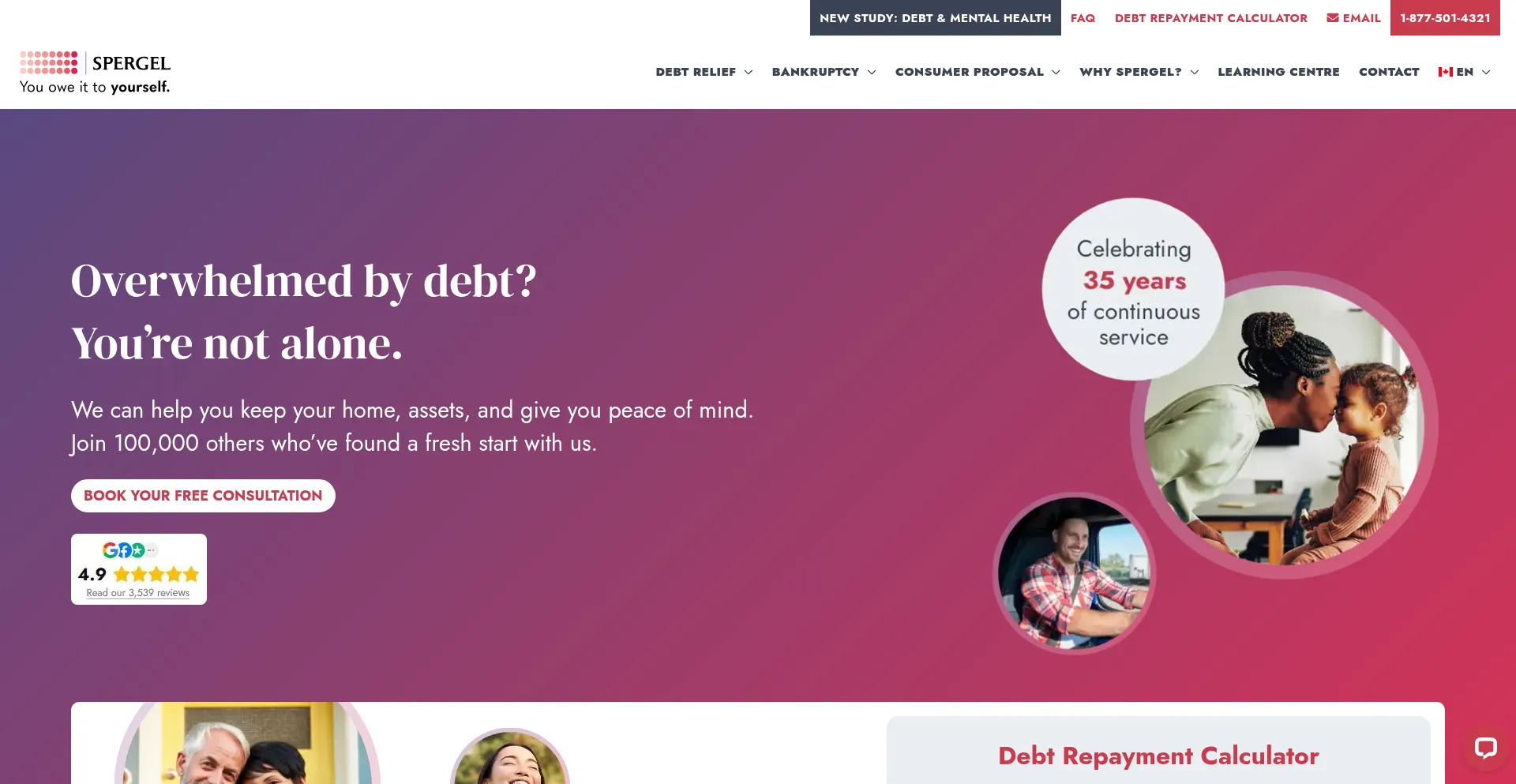 Website screenshot of Trustee.com
