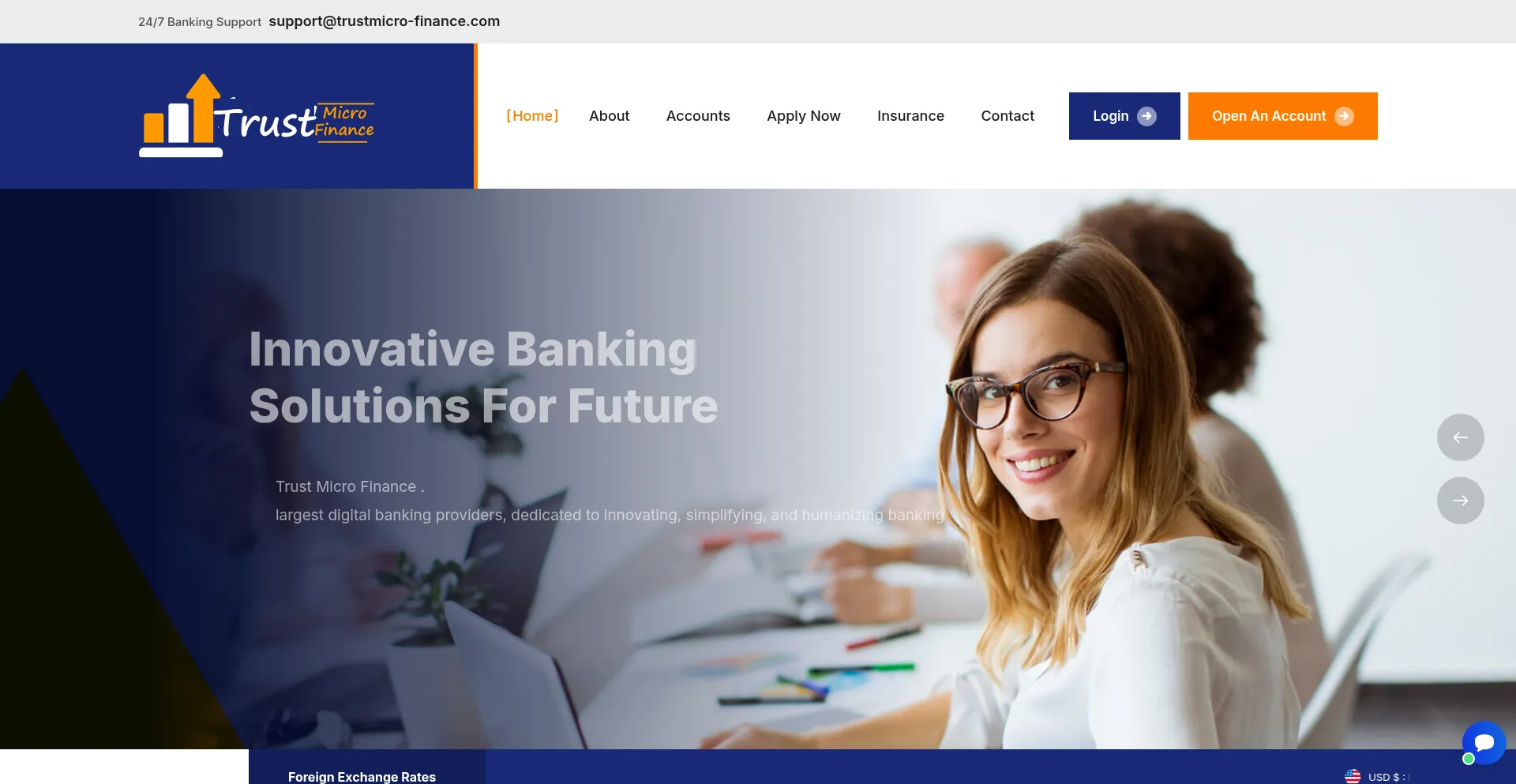 Website screenshot of Trustmicro-finance.com
