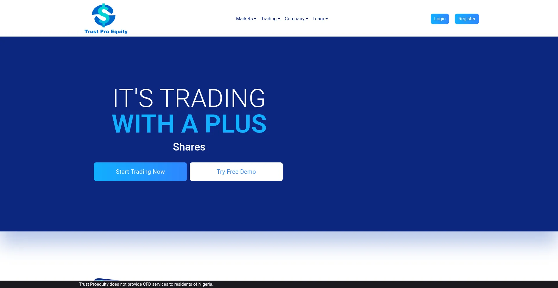Website screenshot of Trustproequity.com