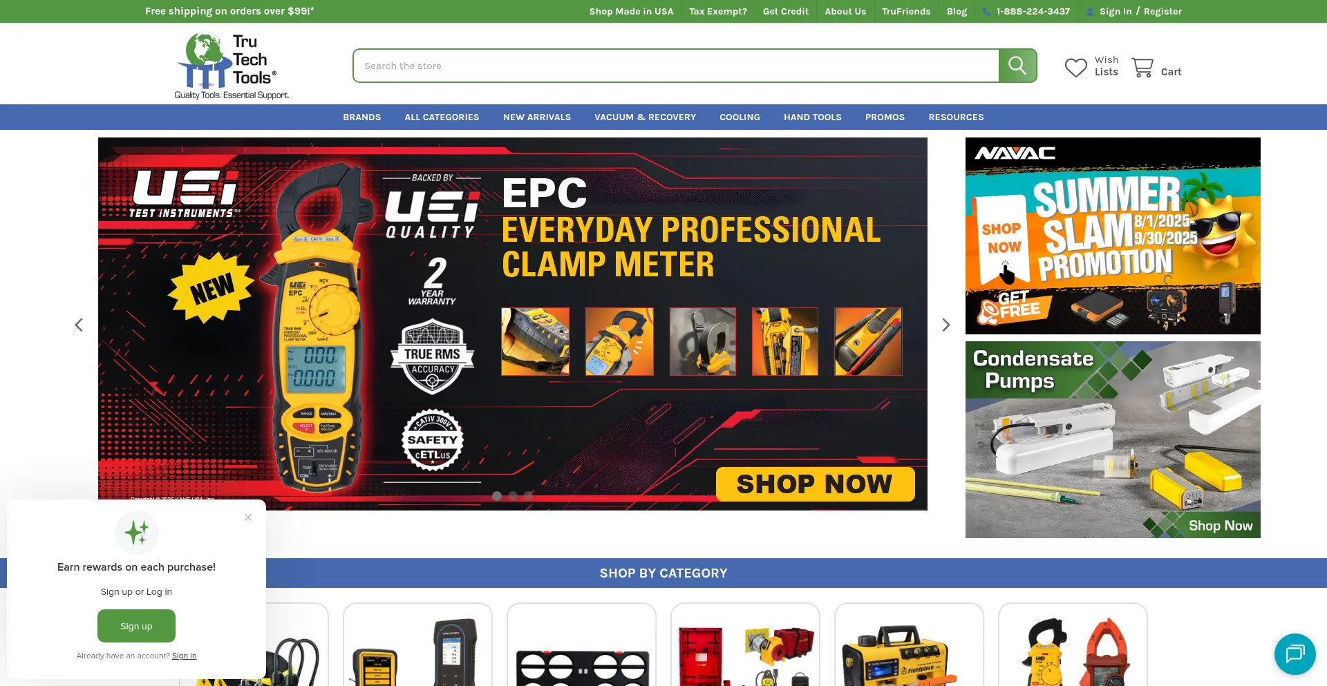 Website screenshot of Trutechtools.com