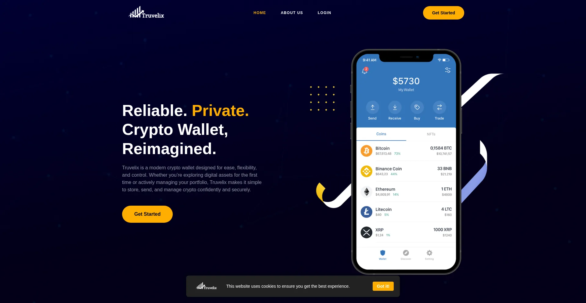 Website screenshot of Truvelix.com