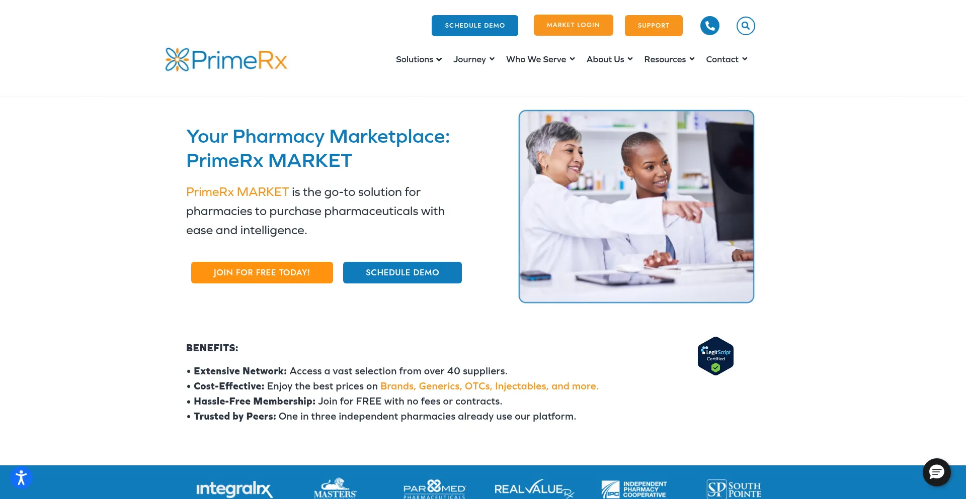 Website screenshot of Trxade.com