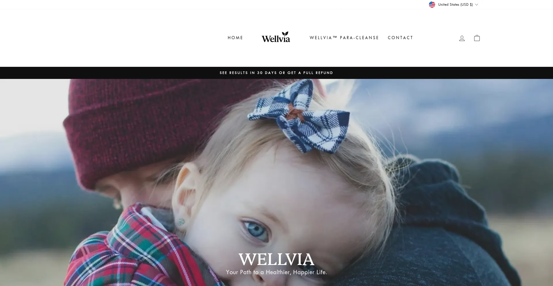 Website screenshot of Try-wellvia.com