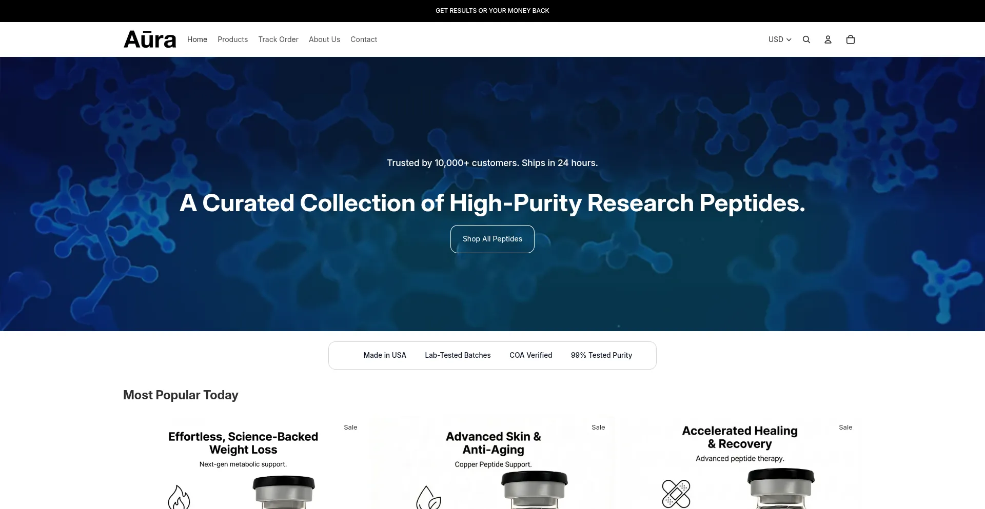 Tryaurapeptides.com