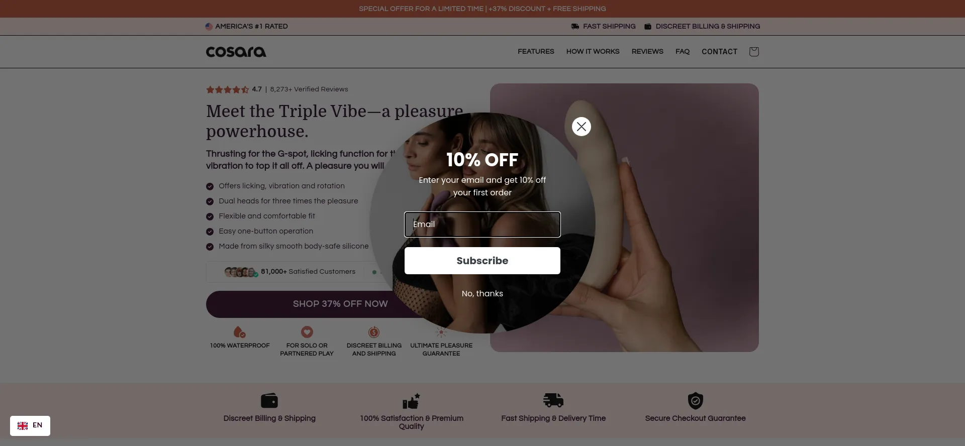 Website screenshot of Trycosara.com