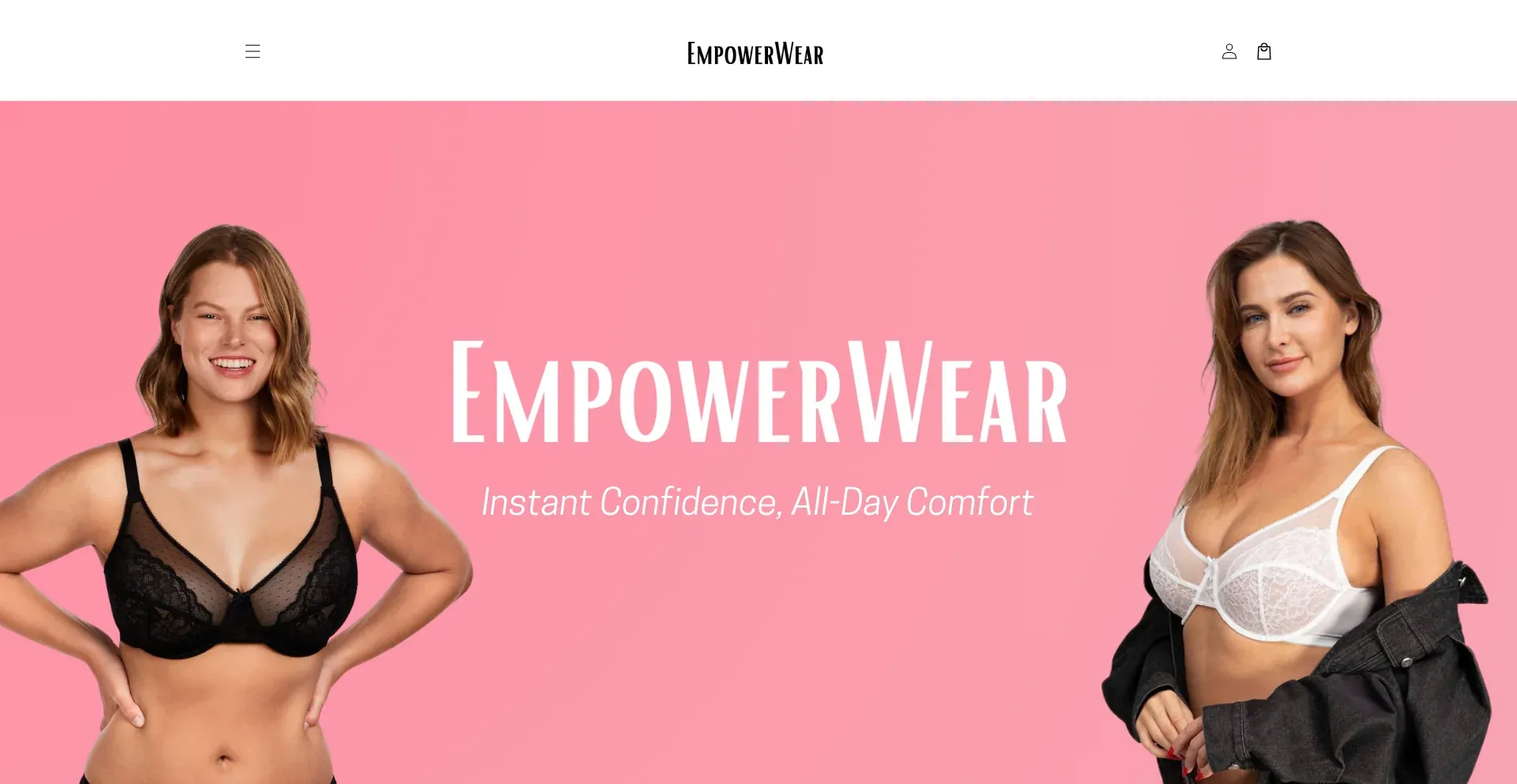 Website screenshot of Tryempowerwear.com