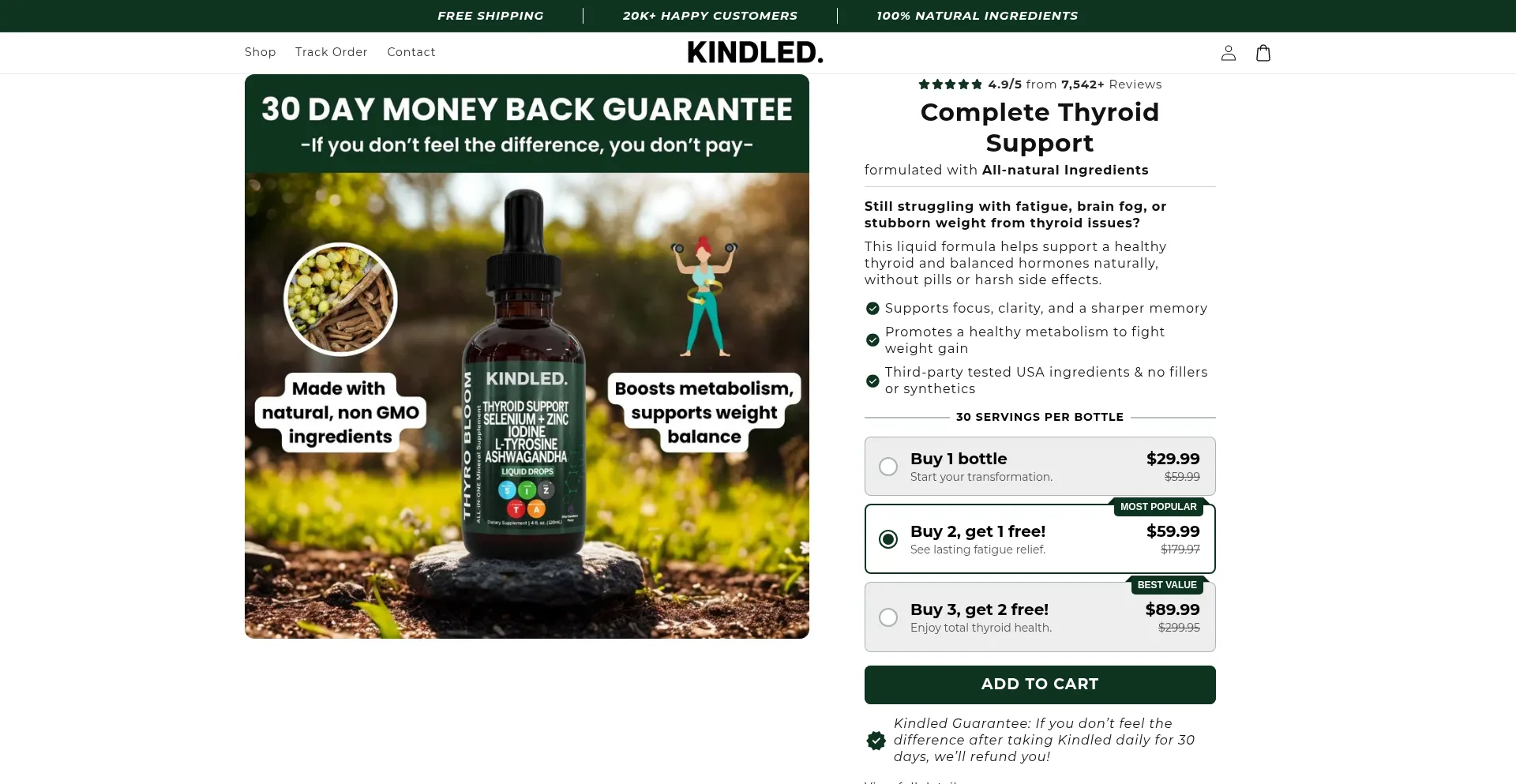 Website screenshot of Trykindled.com