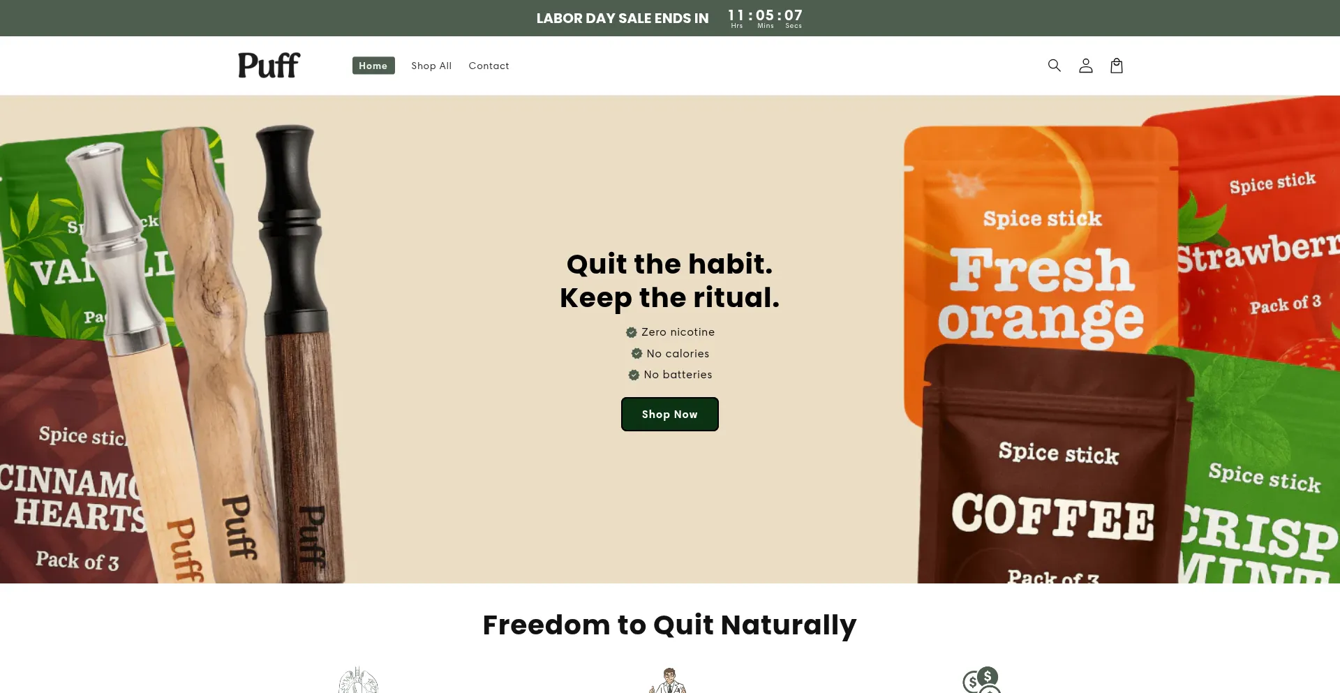Website screenshot of Trypuff.co