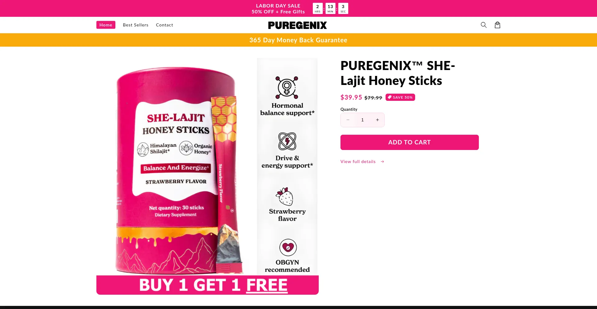 Website screenshot of Trypuregenix.com
