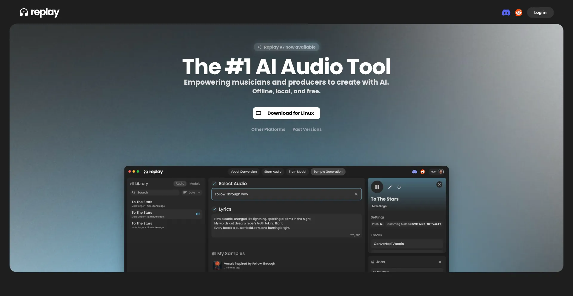 Website screenshot of Tryreplay.io
