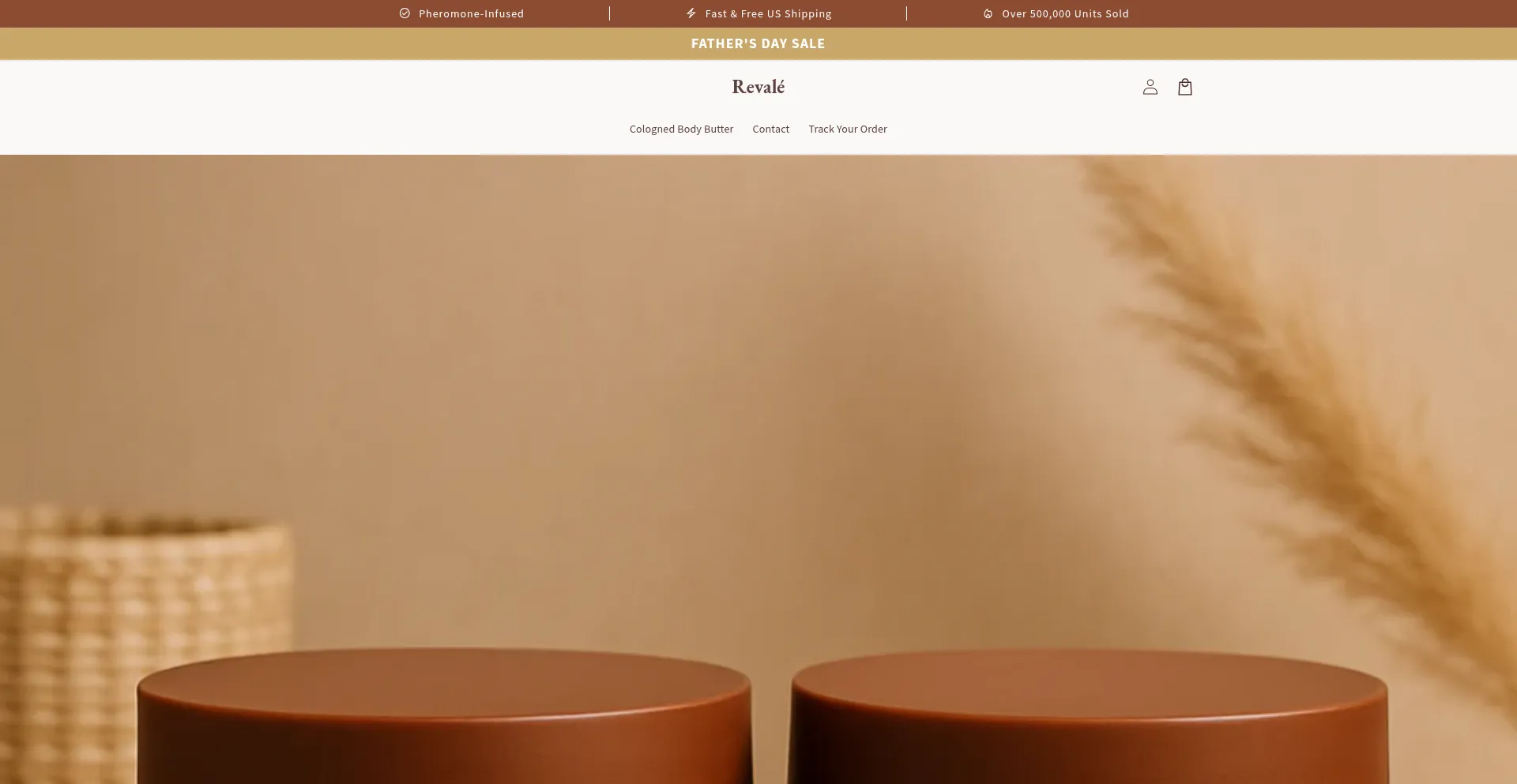 Website screenshot of Tryrevale.com