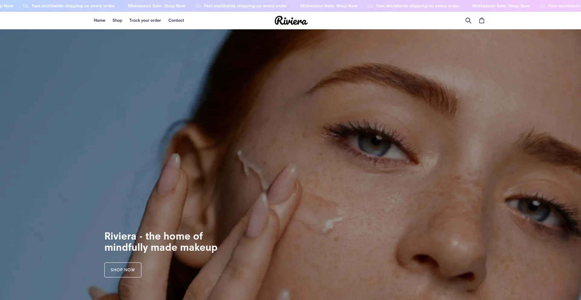 Website screenshot of Tryriviera.com