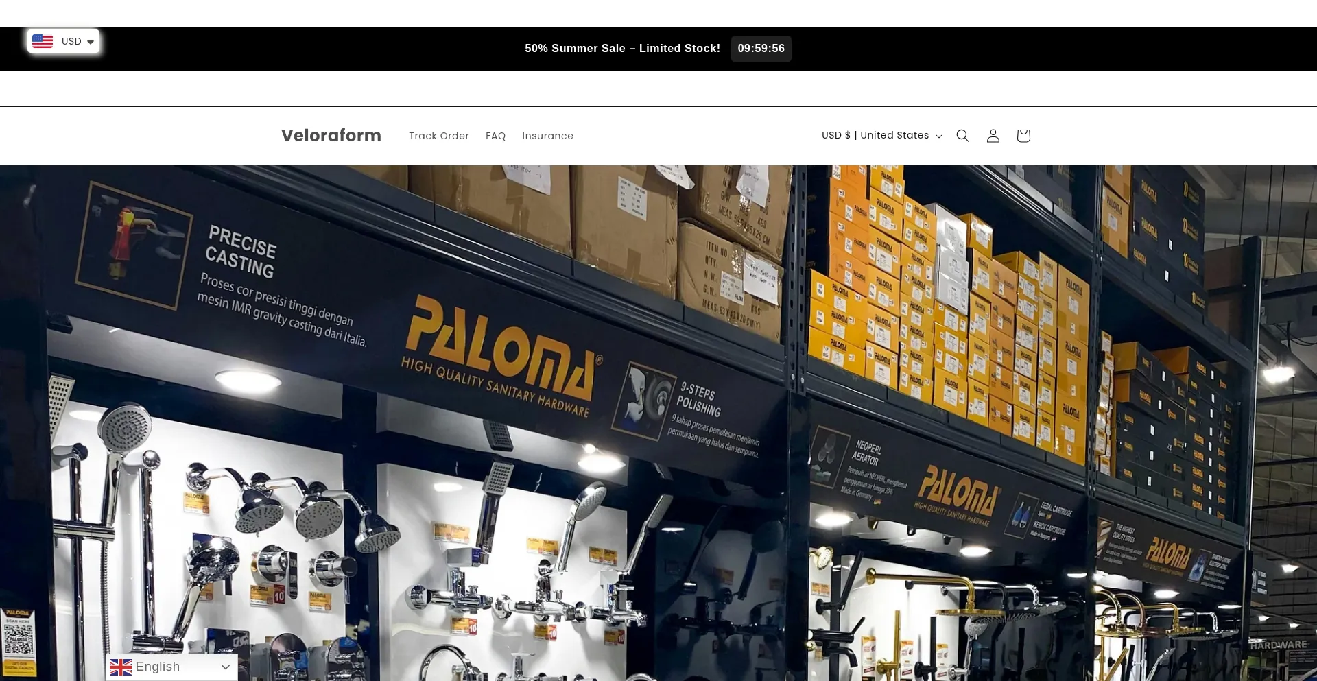 Website screenshot of Tryveloraeform.shop