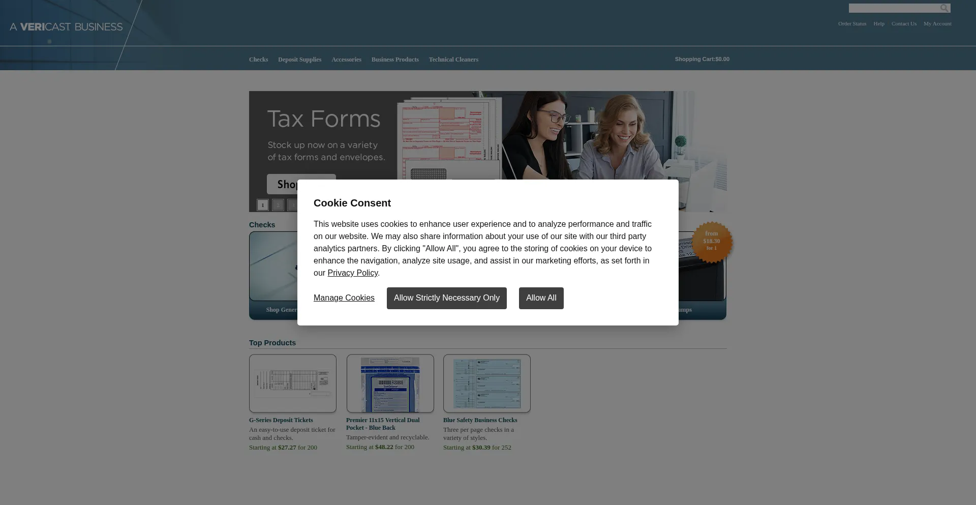 Website screenshot of Ts-direct.com