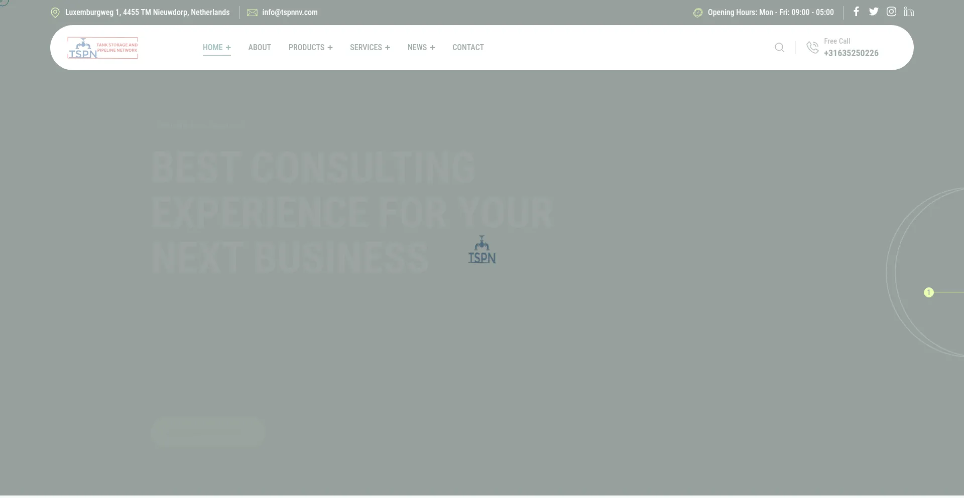Website screenshot of Tspnnv.com