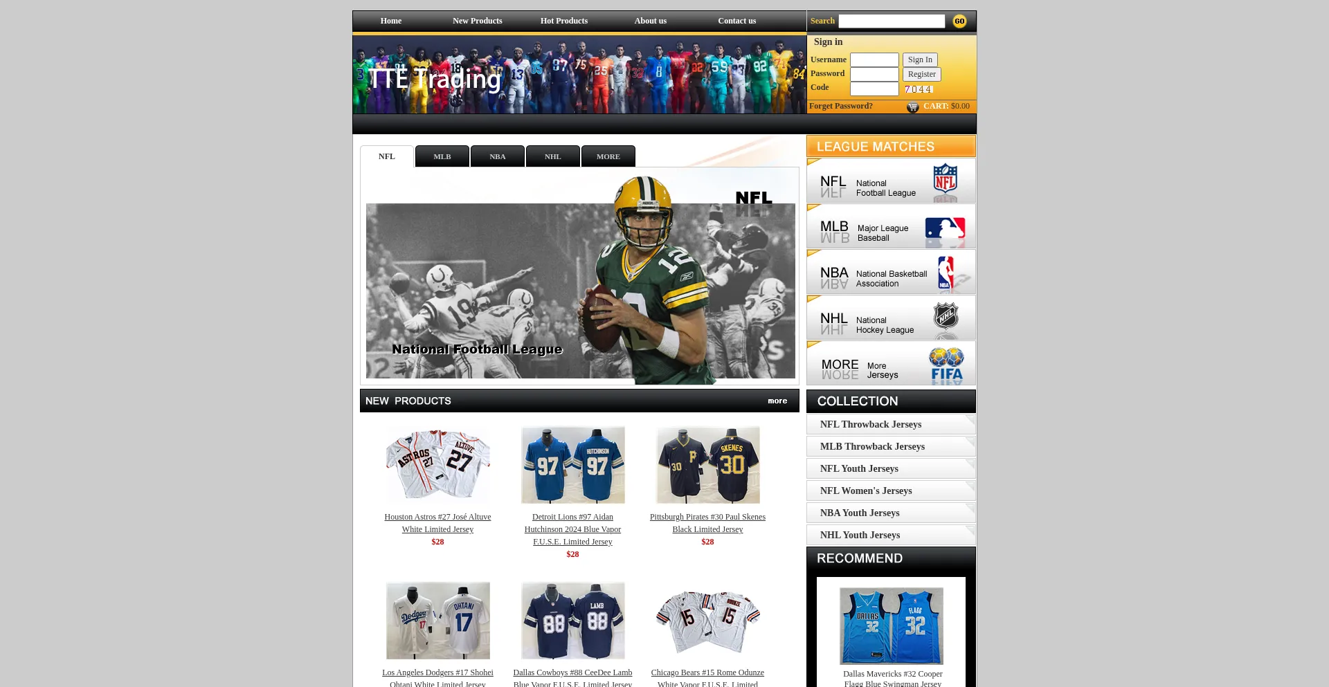 Website screenshot of Ttetrade.com
