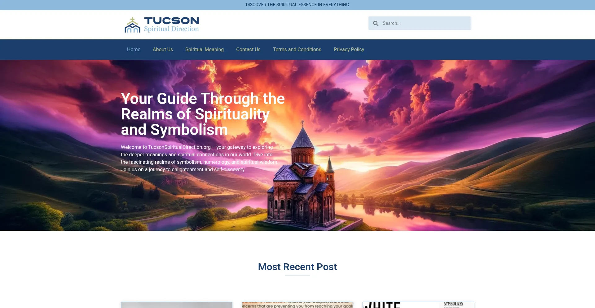 Website screenshot of Tucsonspiritualdirection.org