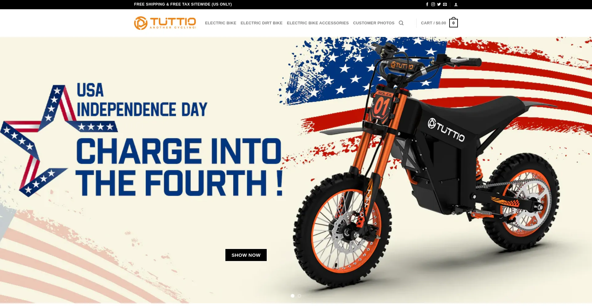 Website screenshot of Tuttiooutlet.com
