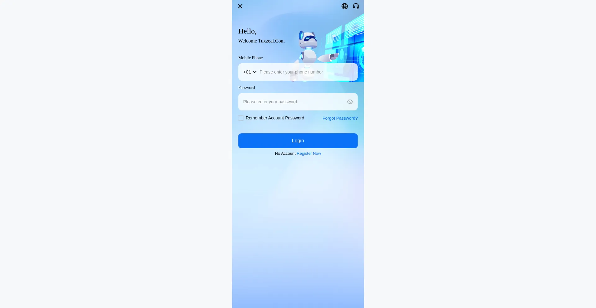 Website screenshot of Tuxzeal.com