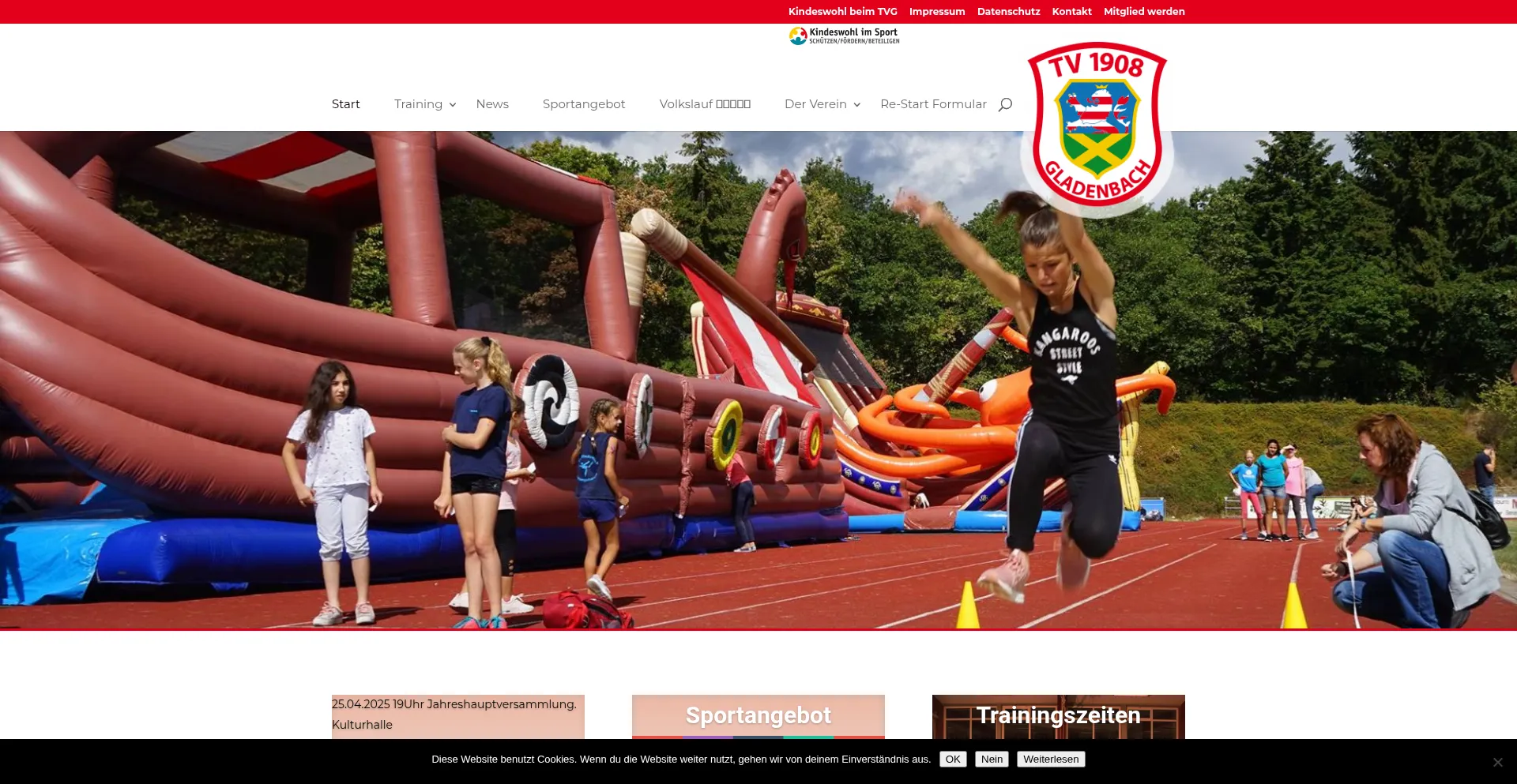 Website screenshot of Tv-gladenbach.de