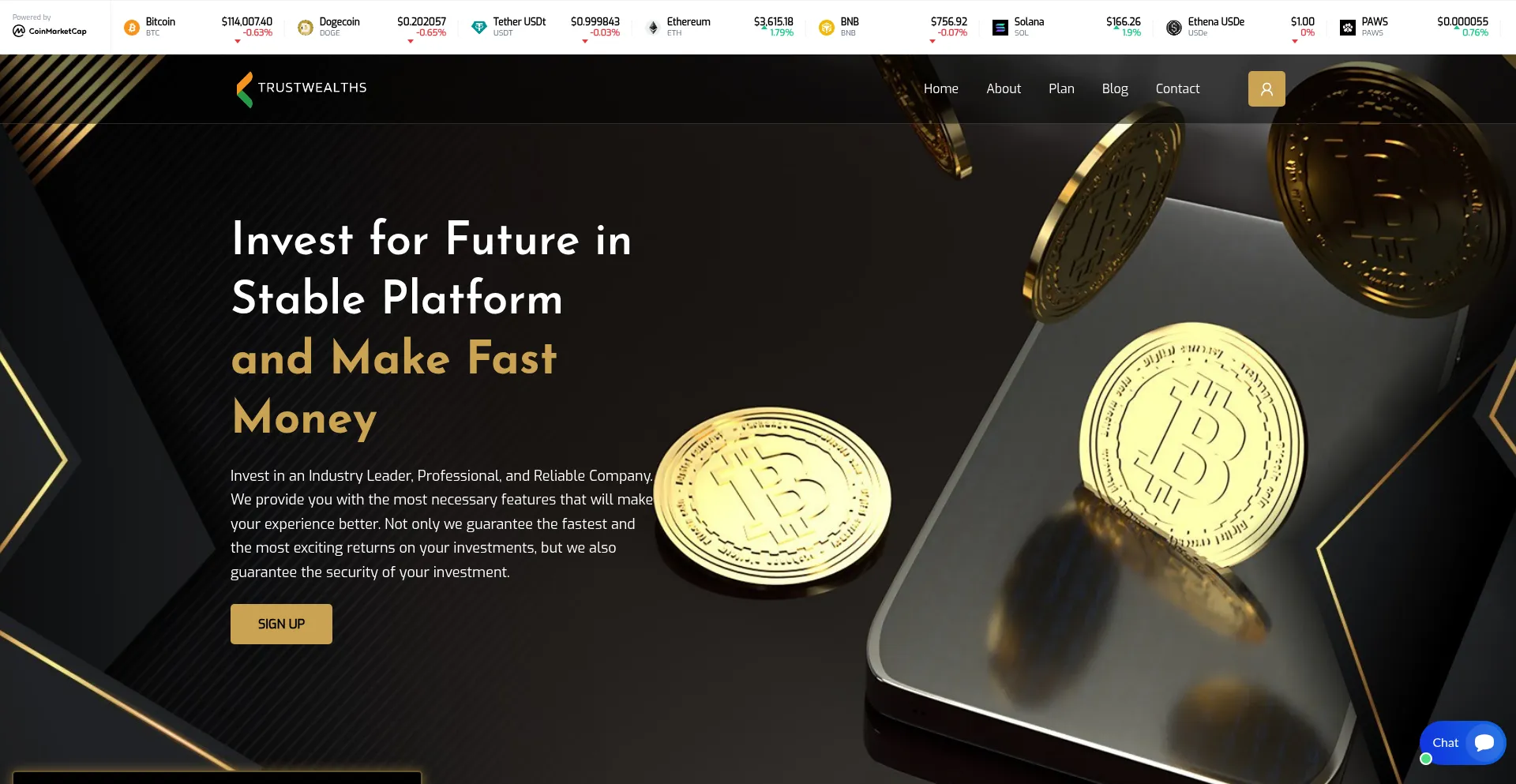Website screenshot of Twealths.info