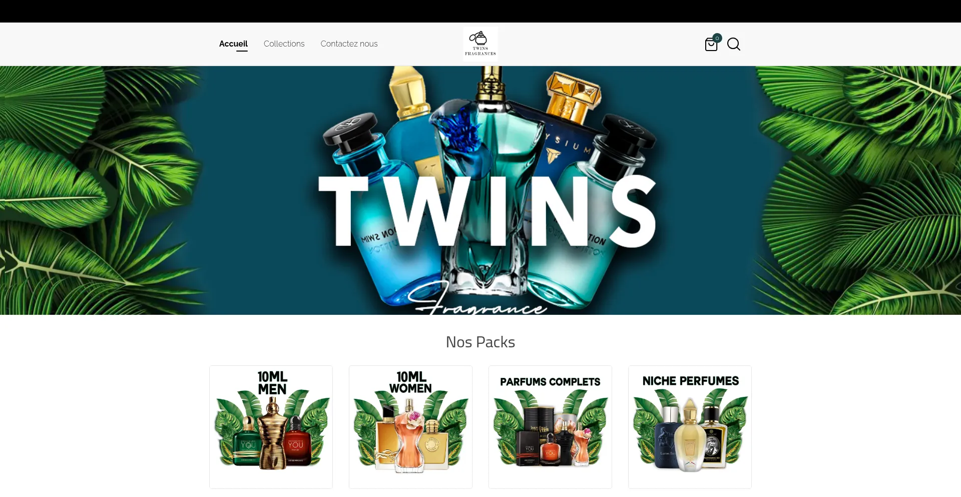Website screenshot of Twinfragrance.shop