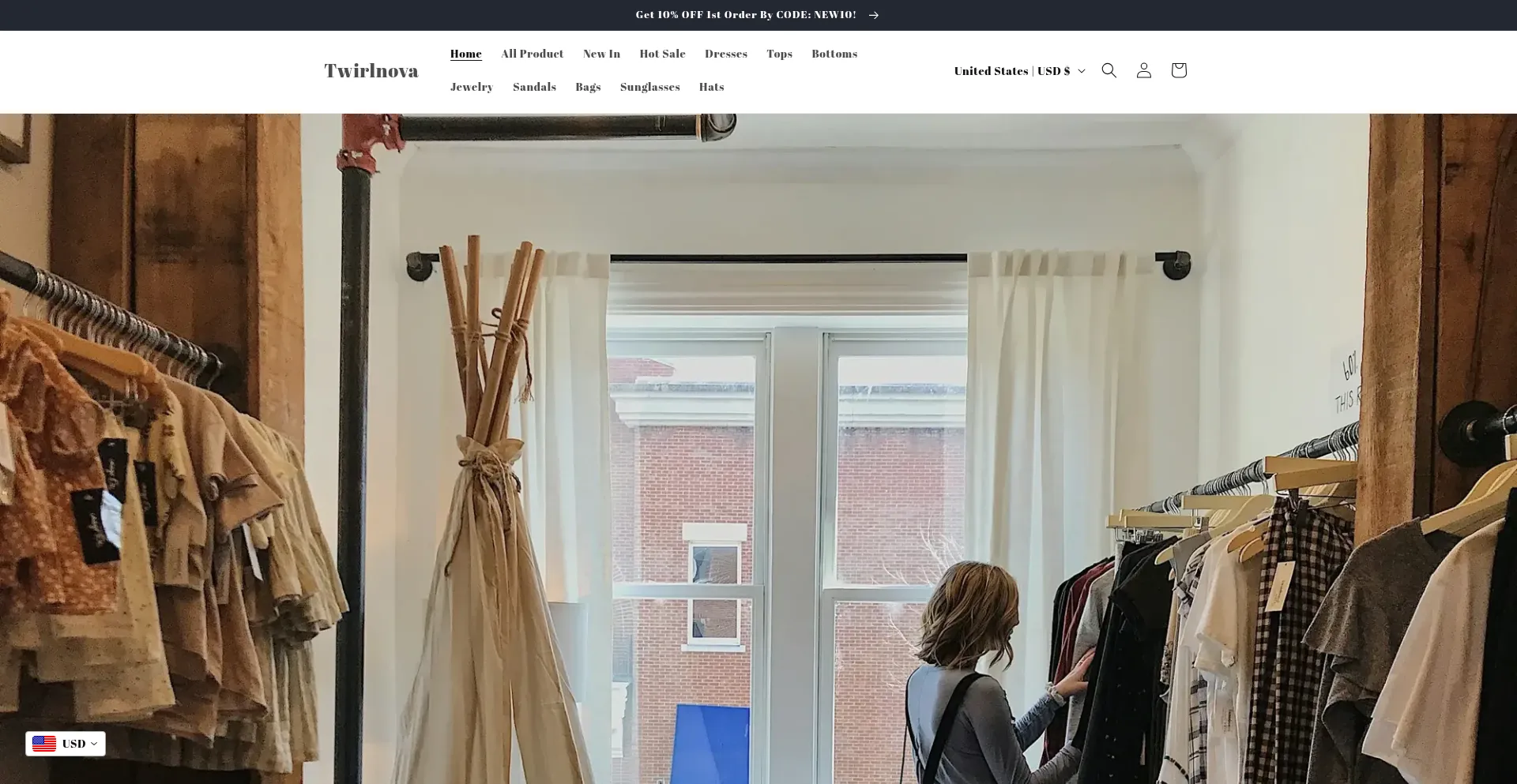 Website screenshot of Twirlnova.com