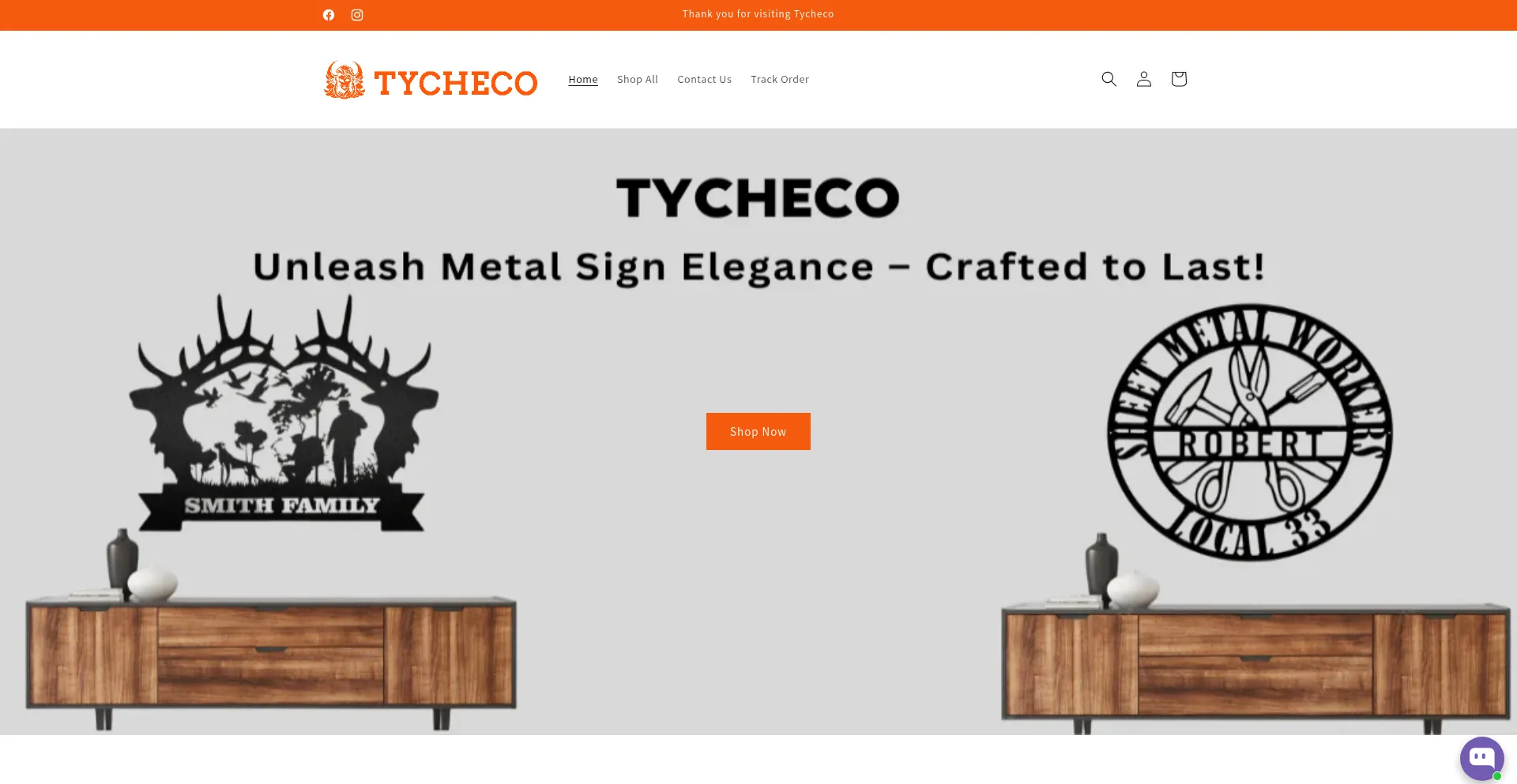 Website screenshot of Tycheco.com