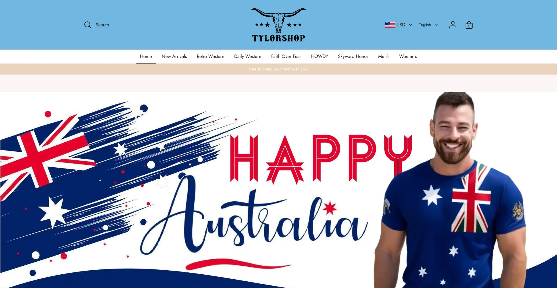 Website screenshot of Tylorshop.com