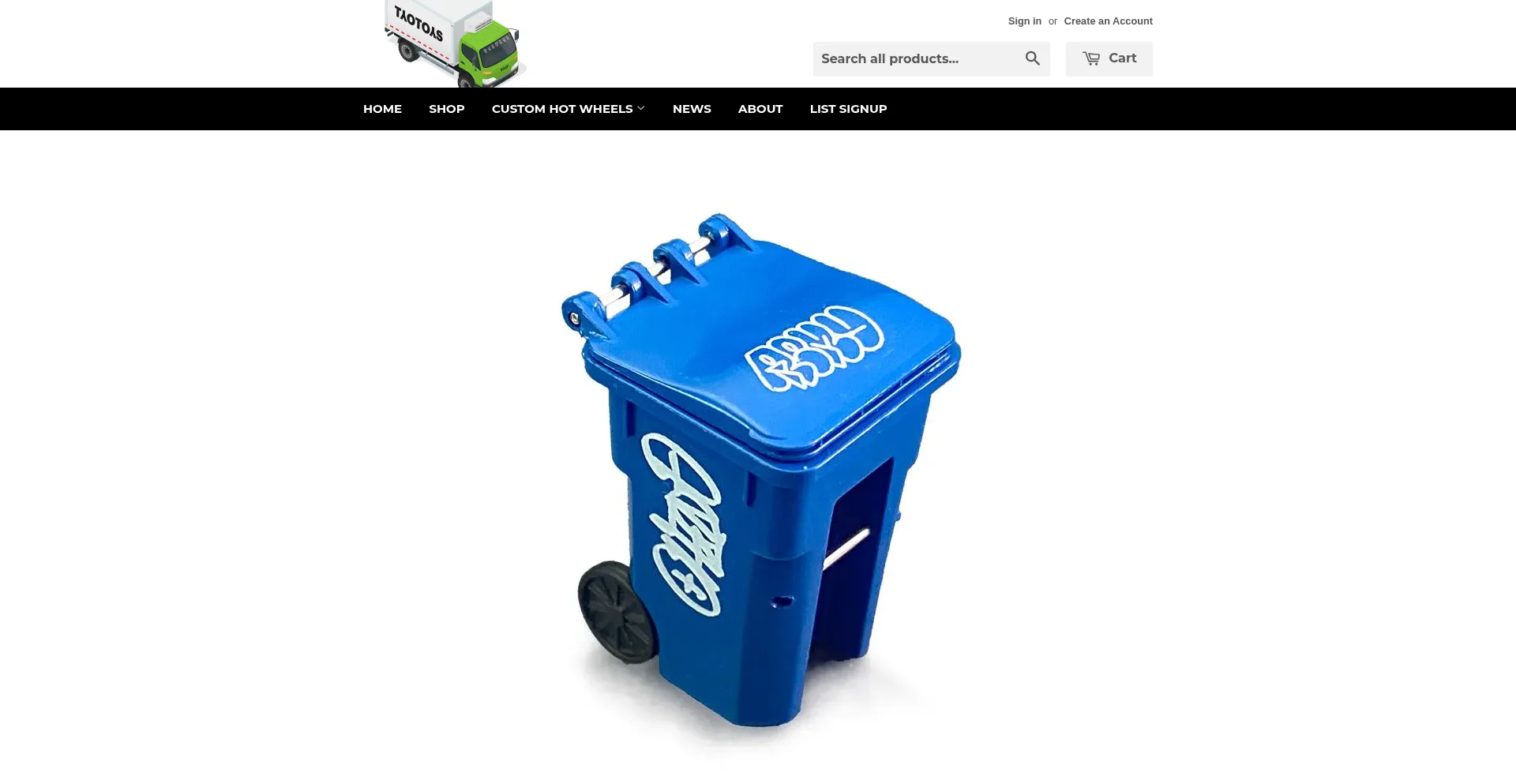 Website screenshot of Tyotoys.com