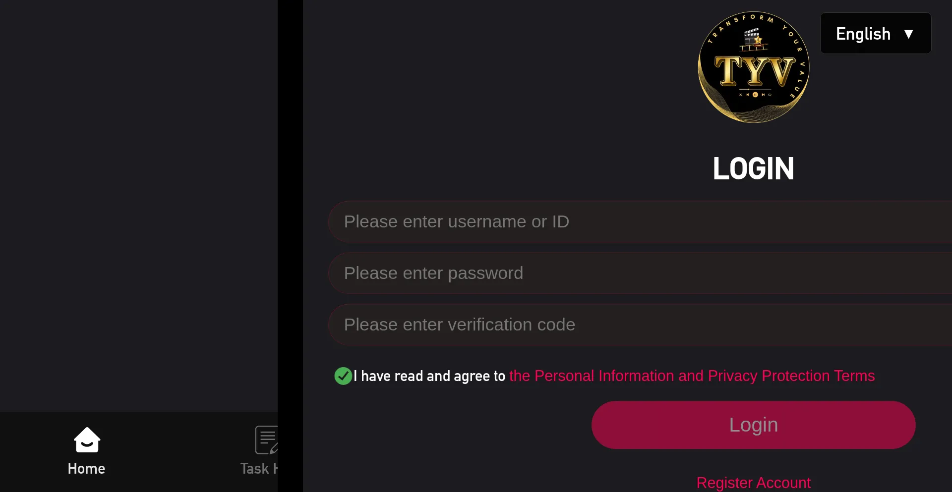 Website screenshot of Tyvb.cc