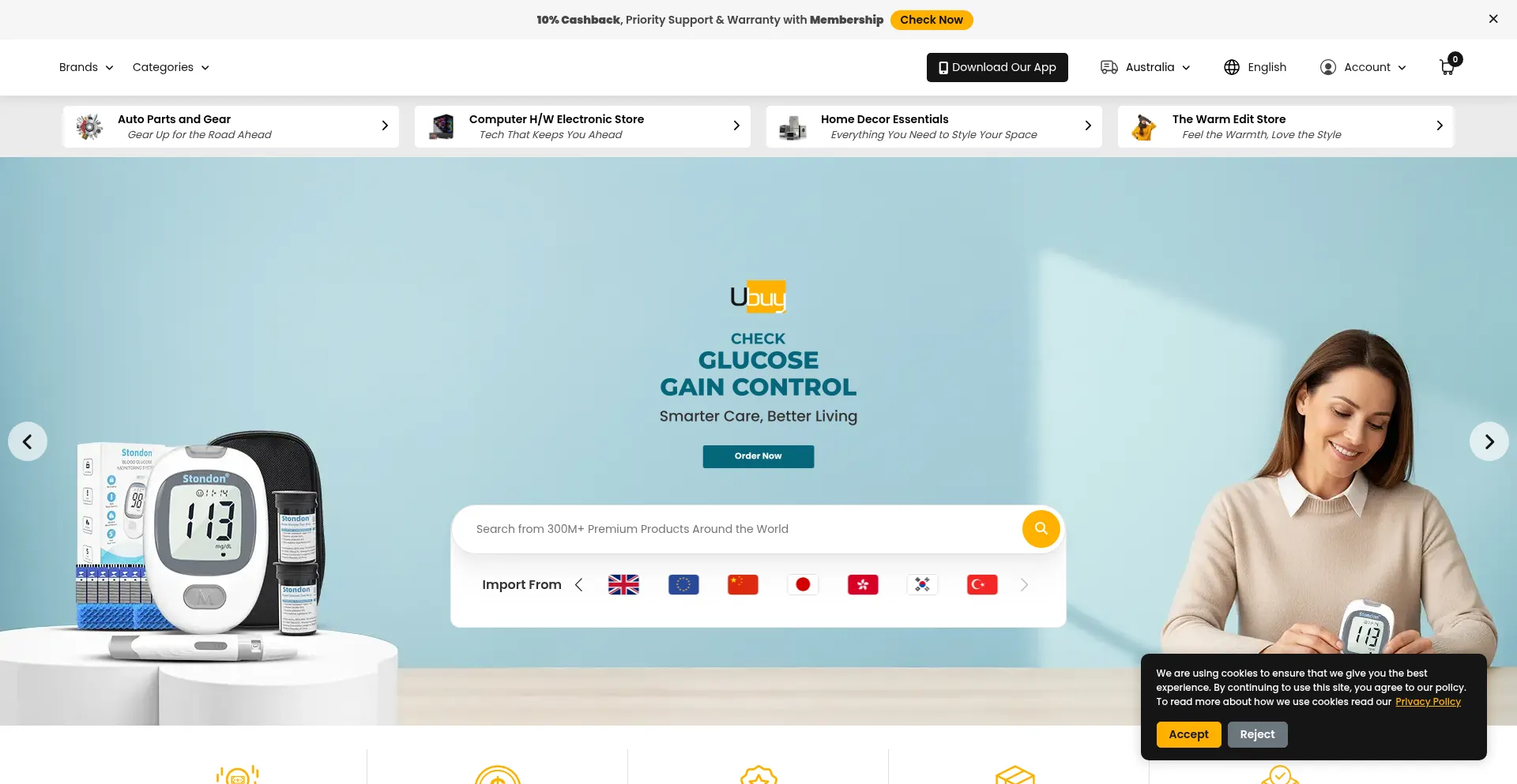Website screenshot of U-buy.com.au