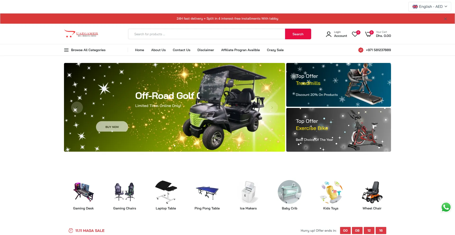 Website screenshot of Uaegamer.com