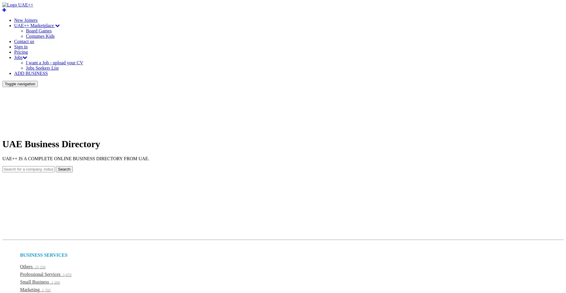 Website screenshot of Uaeplusplus.com