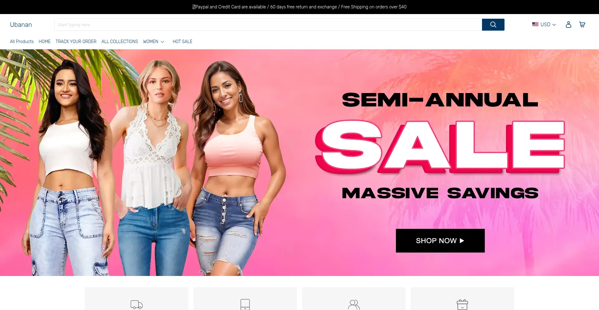 Website screenshot of Ubanan.com